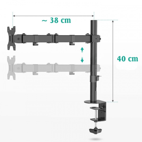 Giá Treo Màn Hình Máy Tính Kẹp Bàn M051 17-27 Inch - 5
